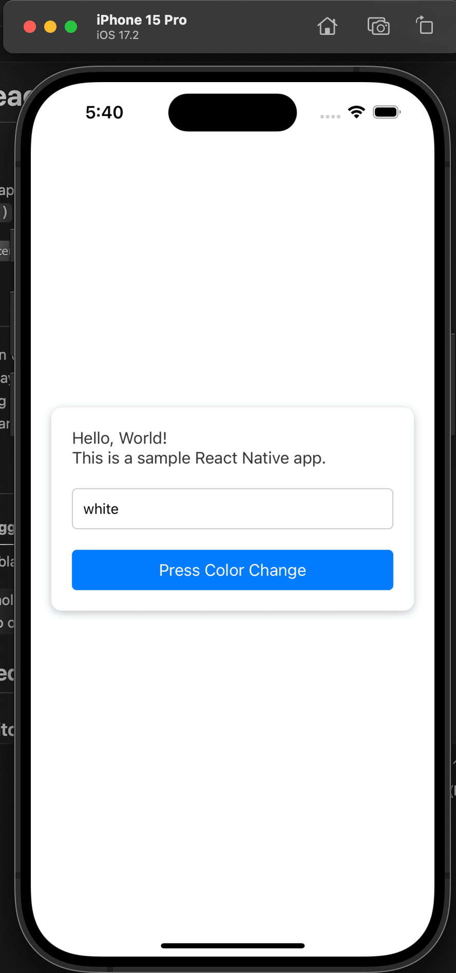 ReactNative Hello World image 2